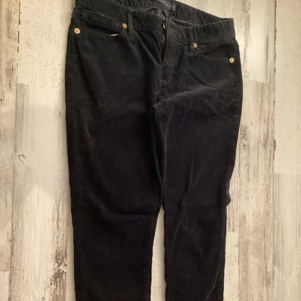 Juicy Couture Black Ankle Zip Skinny Corduroy Pants Sise 28
